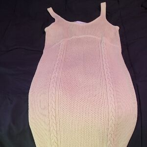 Knit Sleeveless Dress in Cream